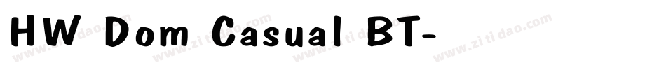HW Dom Casual BT字体转换